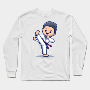 Cute Karate Kid Long Sleeve T-Shirt